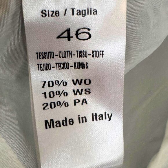 Gianfranco Ferre Wool Cashmere Herringbone Coat 46 IT Light Blue Double Breasted - Picture 3 of 10